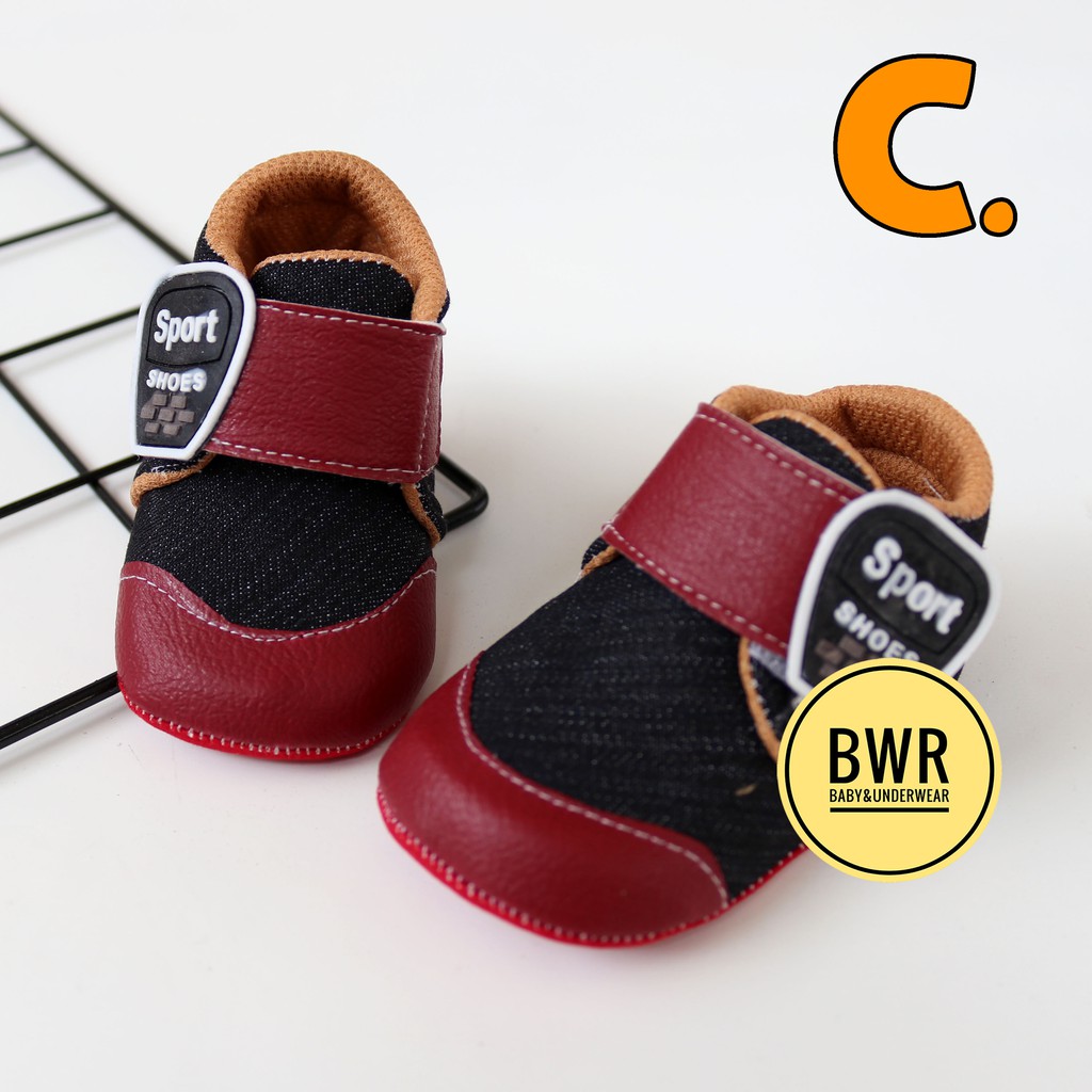 Pilih Warna || Sepatu Bayi Laki Laki BJORR / Baby Shoes 3 6 Bulan  - Bwr IX