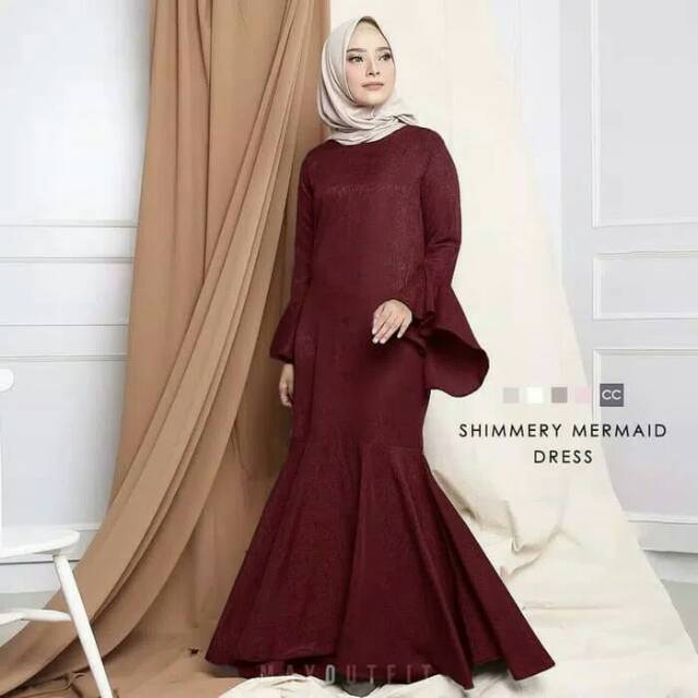 B dress mermaid baju muslim ed