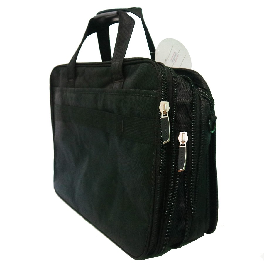 Tas Laptop dan Documnet Pria Premium Nilon - Coffee&amp;Hitam