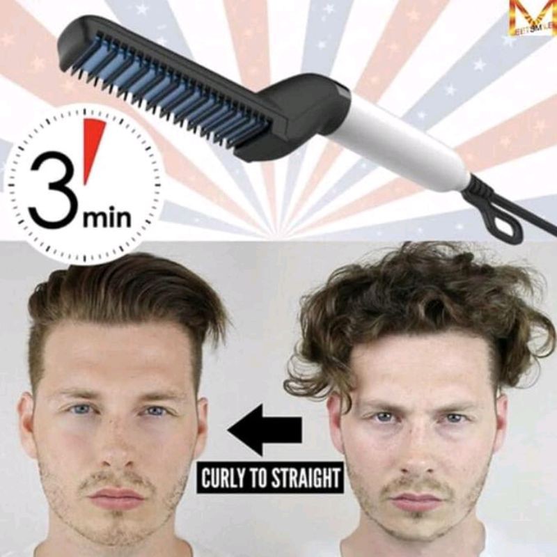 SISIR PENATA RAMBUT KERITING PRIA / SISIR MELURUSKAN RAMBUT KERITING