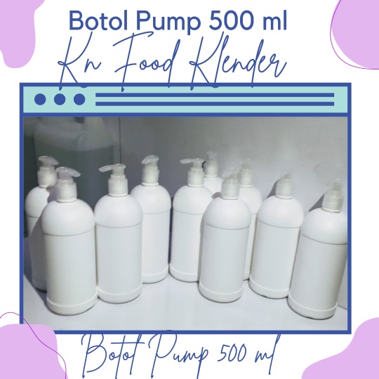 Botol Plastik Pump 500ML botol putih kosong