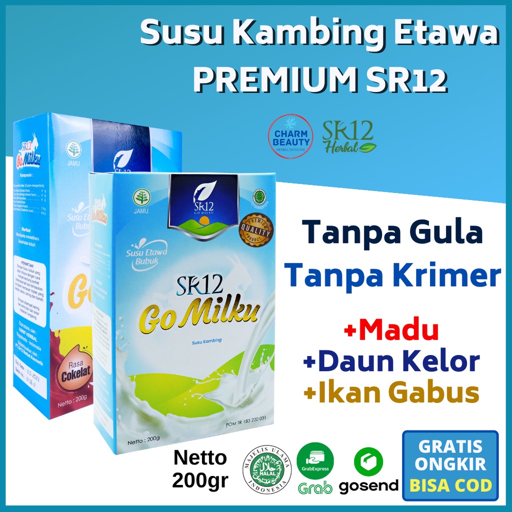 

SR12 Go Milku Susu Kambing Etawa Bubuk Murni Tanpa Gula Gomilku Original Cokelat Halal Bpom