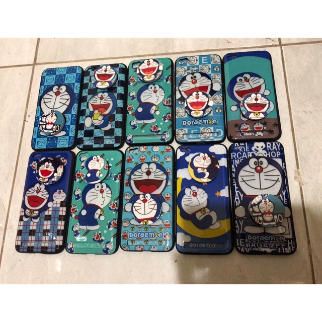 SOFTCASE DORAEMON + POPSOCKET FOR OPPO DAN VIVO