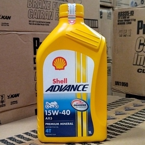 OLI MESIN MOTOR SHELL ADVANCE AX5 15W-40 1 LITER