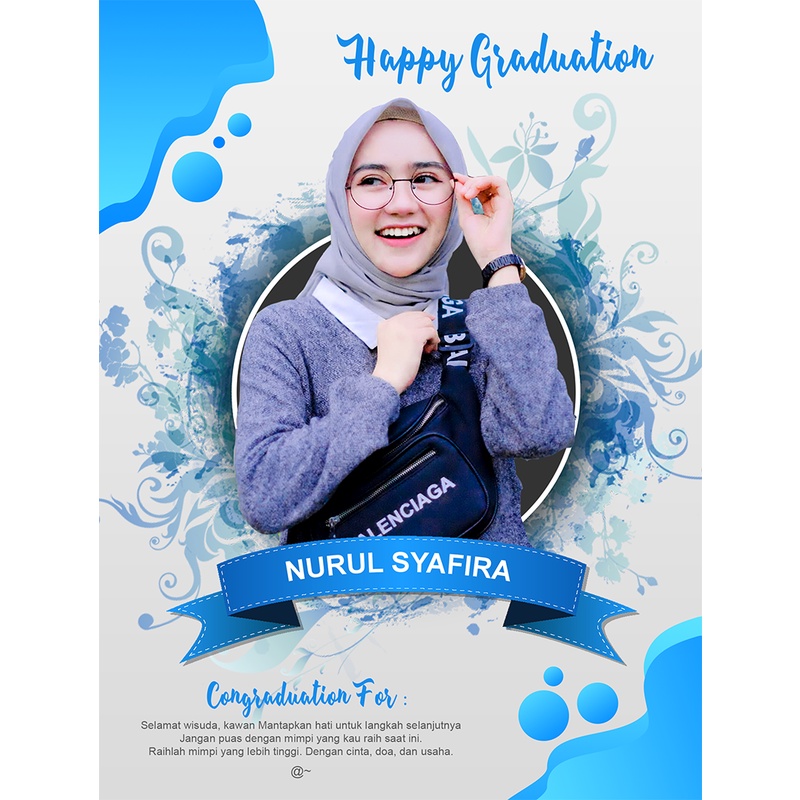 Soft file Ucapan Wisuda, kelulusan, Ulang tahun, anniversary, enggagement wedding/pernikahan
