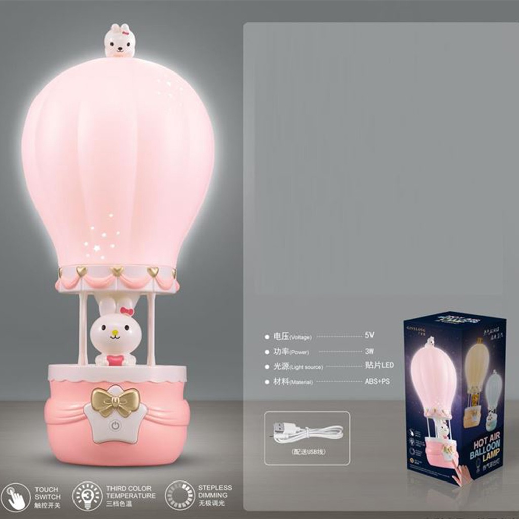 Lampu Tidur Lampu Meja LED Touch Switch Table Lamp with USB Cute