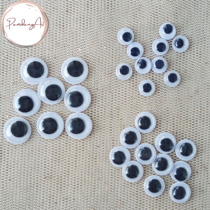 (20pcs) Mata Boneka / Mata Kocak Murah 6mm, 8mm, 10mm