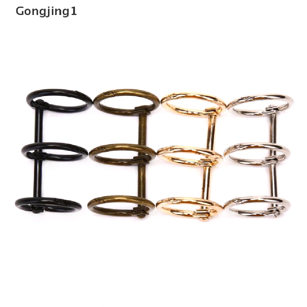 Gongjing1 2 Pcs Ring Binder 3 Ring Bahan Metal Untuk Membuat Scrapbook DIY