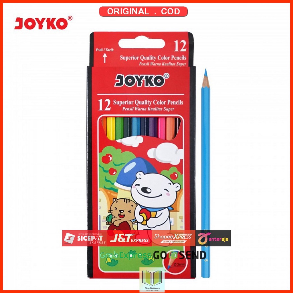 

Color Pencil Pensil Warna Joyko CP-12PB 12 Warna