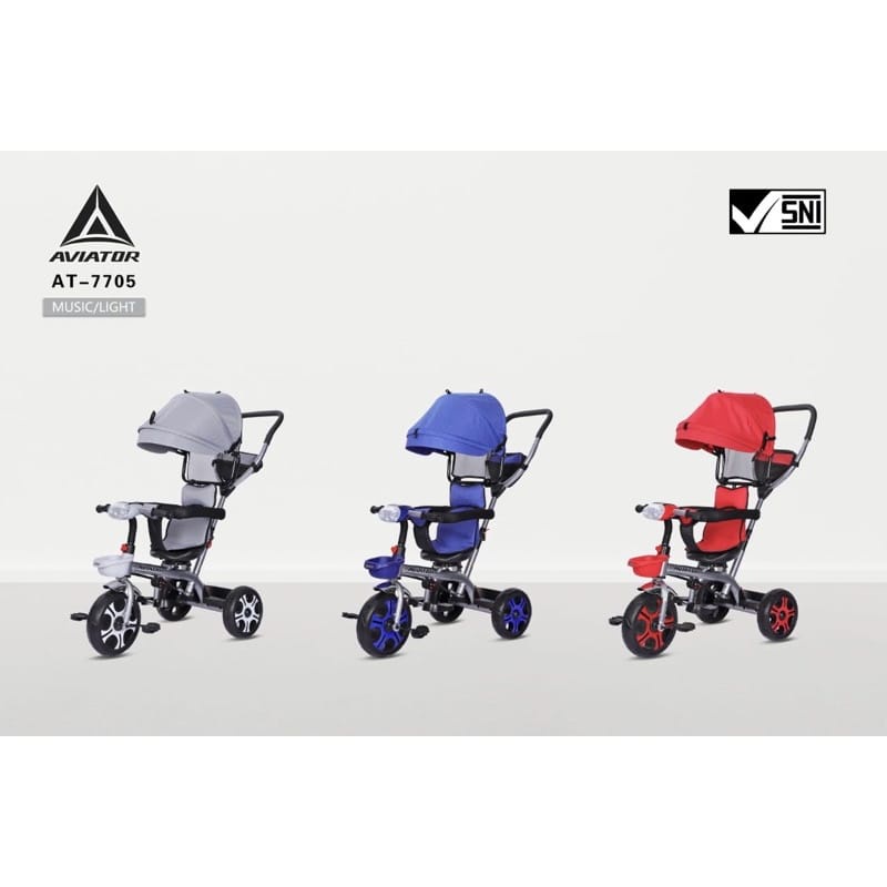 Tricycle Aviator AT7705 - Sepeda Roda Tiga Anak