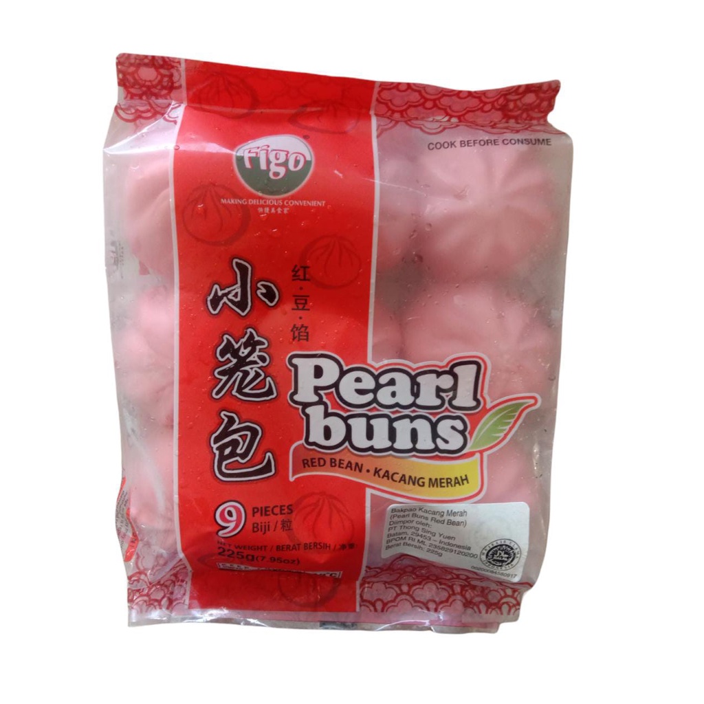 

FIGO PEARL BUNS RED BEAN ISI 9 PIECES / BAKPAO KACANG MERAH / MAKANAN FROZEN