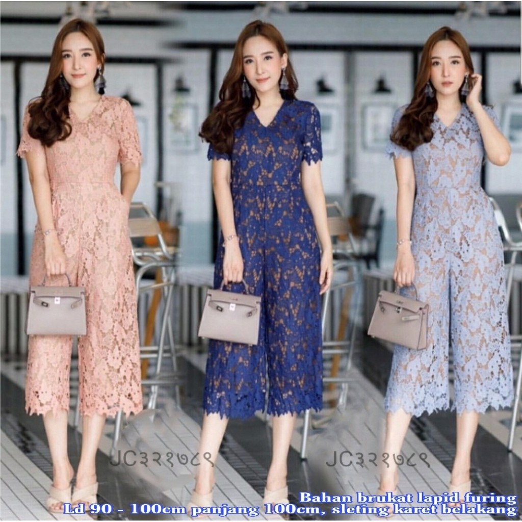 FWG - JUMPSUIT EVA / JUMPSUIT BRUKAT WANITA / JUMPSUIT BRUKOAT KOREA WANITA TERBARU