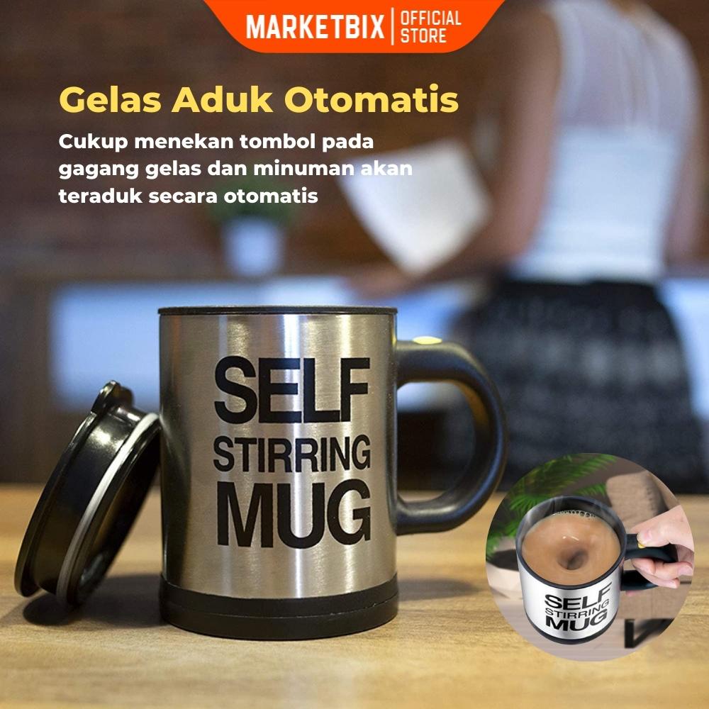 MARKETBIX Gelas Aduk Otomatis Self Stirring Mug Automatic