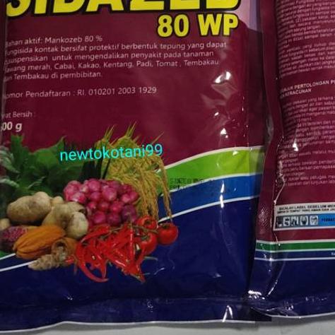 ♪ Fungisida SIDAZEB 80 WP 500 gram anti r pada tanaman bahan aktif mankozeb 80% seperti dithane ➬