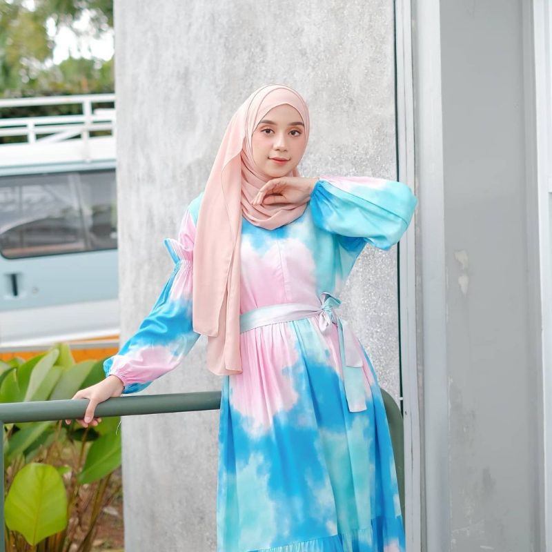 DRESS MUSLIM - BERLY DRESS - FLOWLY DRESS - DRESS TERLARIS - PAKAIAN TERLARIS