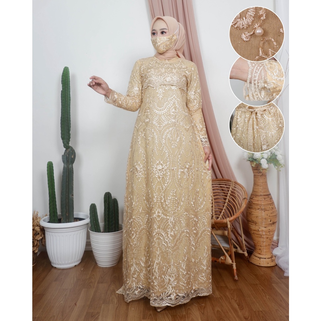 gamis ratu tile /gamis kebaya/kebaya modern/kebaya pesta/pakaian wanita/gamis pesta /bayar bisa cod by galery sabeena