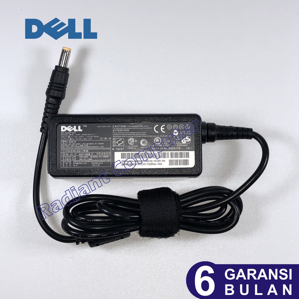 Adaptor Charger DELL 19V 1.58A 5.5*1.7mm 30W