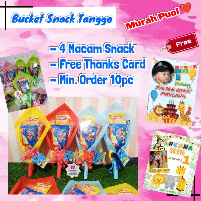 

Buket snack Souvenir Ulang tahun Ekonomis | Bucket snack |