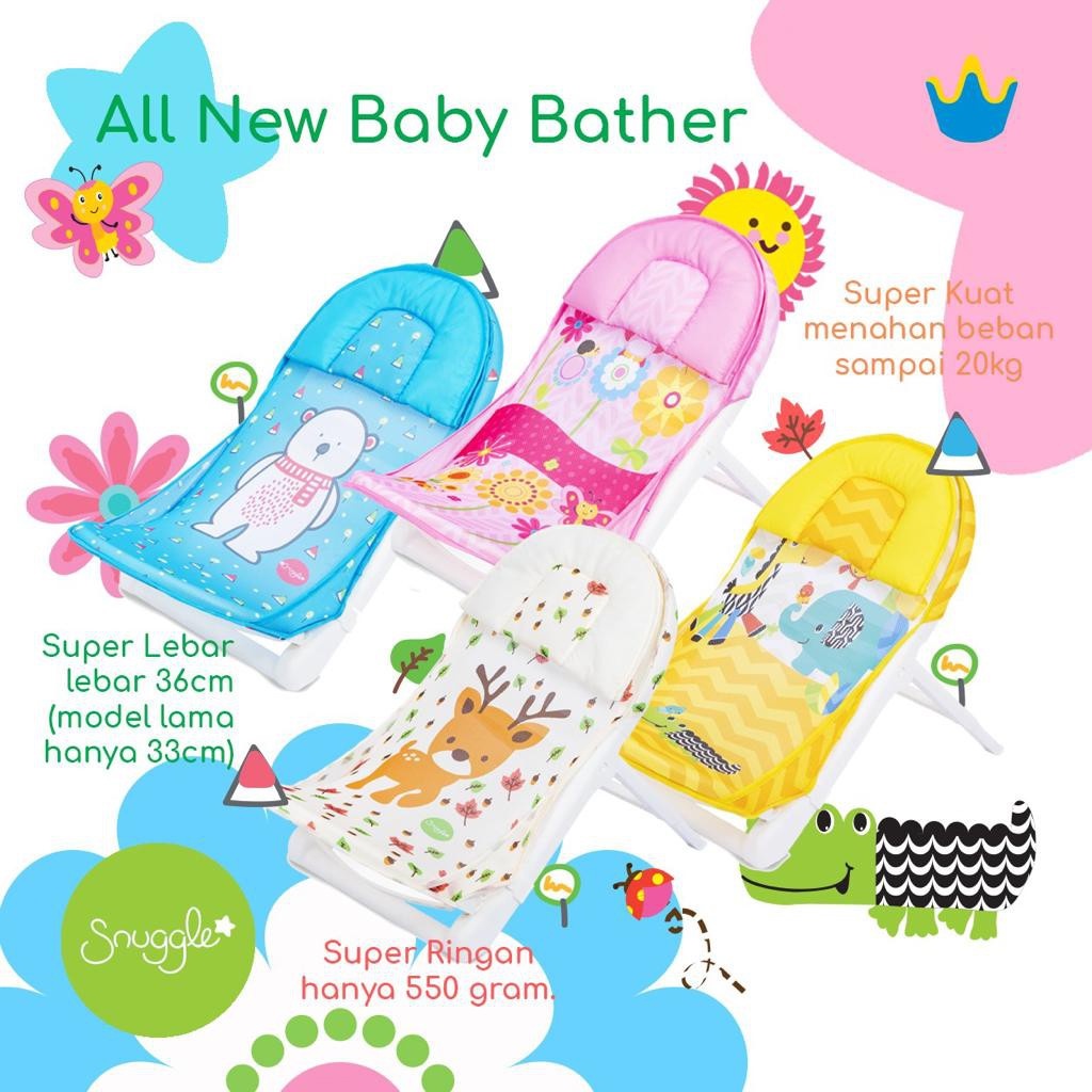 Crown Snuggle Baby Bather All New Motif Baru Dudukan Kursi Mandi Bayi Baru Lahir