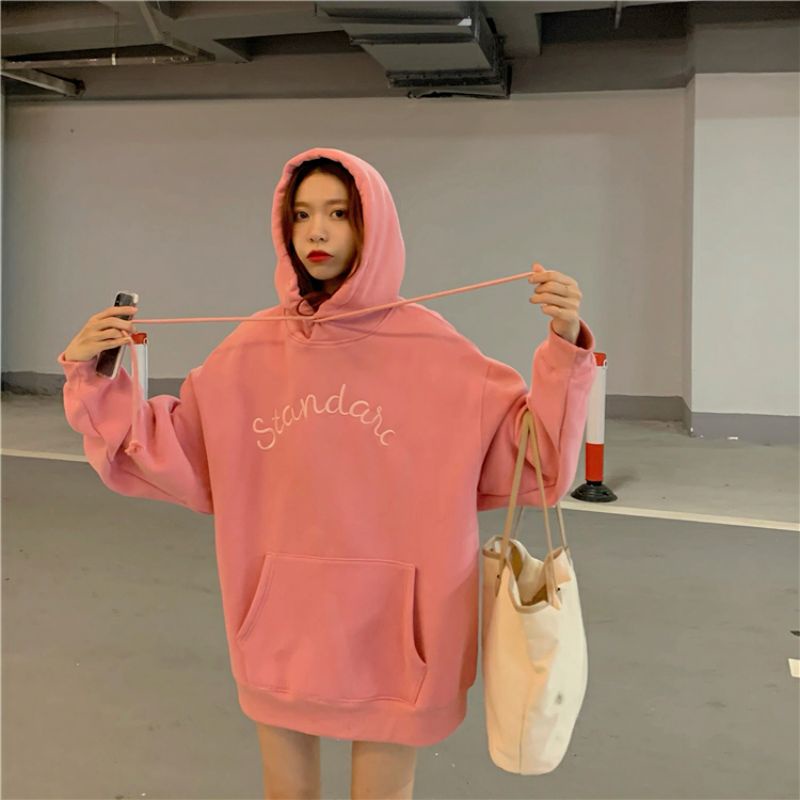 Hoodie STANDARC Women Korean Fashion Big Size S - XXXXXL(6XL) Jaket Jumper Pria Wanita Long Sleeve Harajuku Jumbo Oversize 5XL 4XL 3XL 2XL XL L M