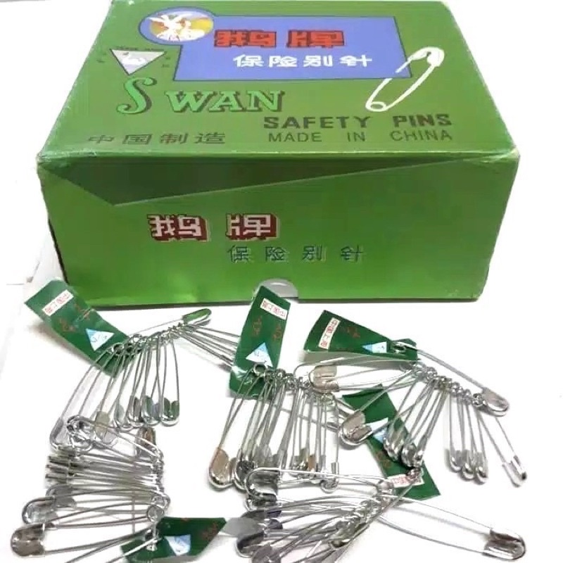 Peniti Swan L Peniti Baju Hijab Stainless isi 12pc Jarum Pakaian