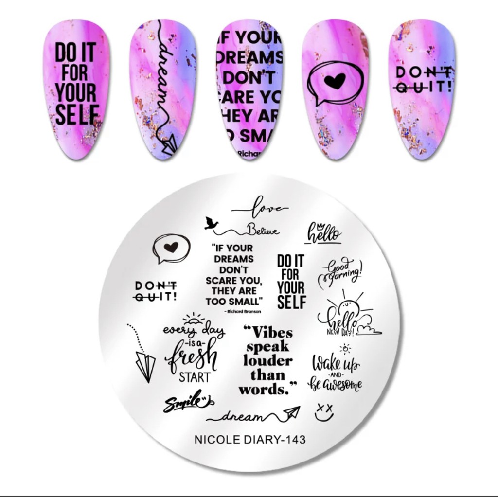 NAIL ART STAMPING PLATE STAENLESS CETAKAN GAMBAR KUKU