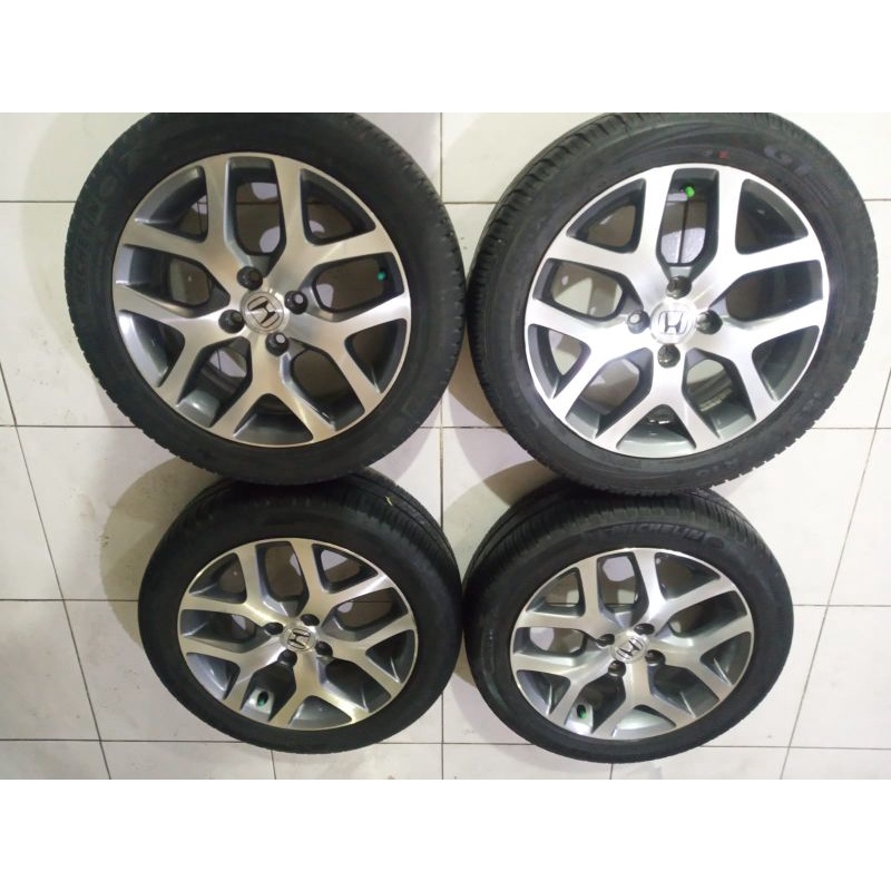 Oem City ring 16 lebar 6 pcd 4x100 ET53 Ban Michelin 185 55 r16 Jazz yaris brio agya ayla mobilio