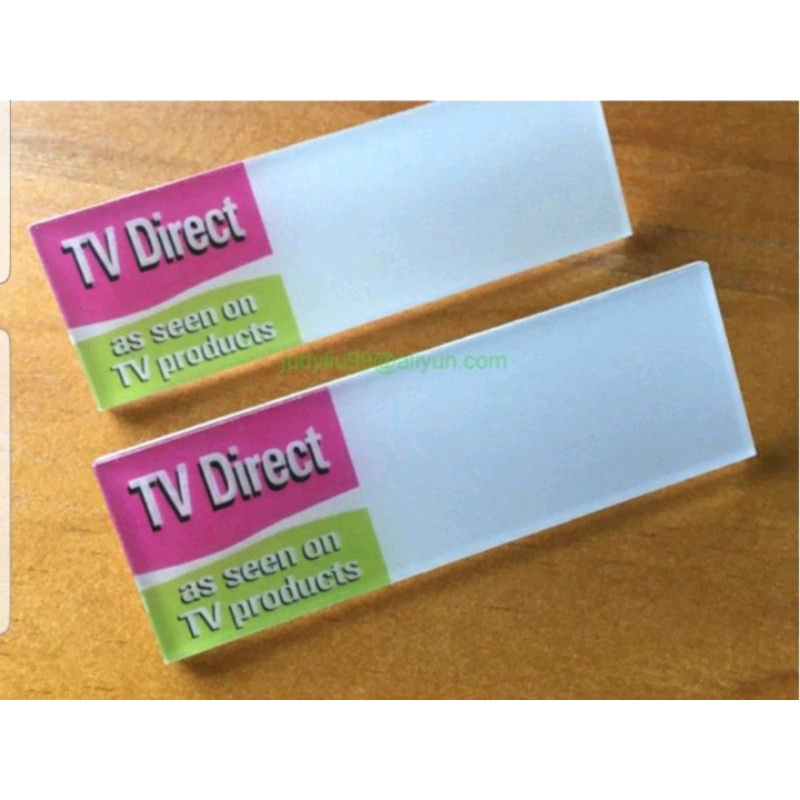 

acrylic nametag custom 3x7