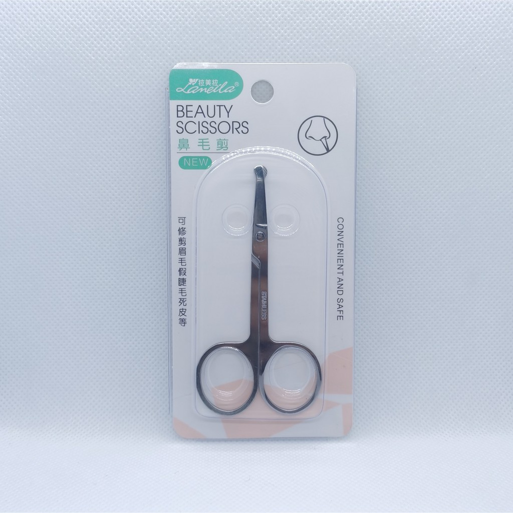 LAMEILA GUNTING BULU HIDUNG TIDAK SAKIT BEAUTY SCISSORS IMPORT STAINLESS STEEL ALAT KECANTIKAN