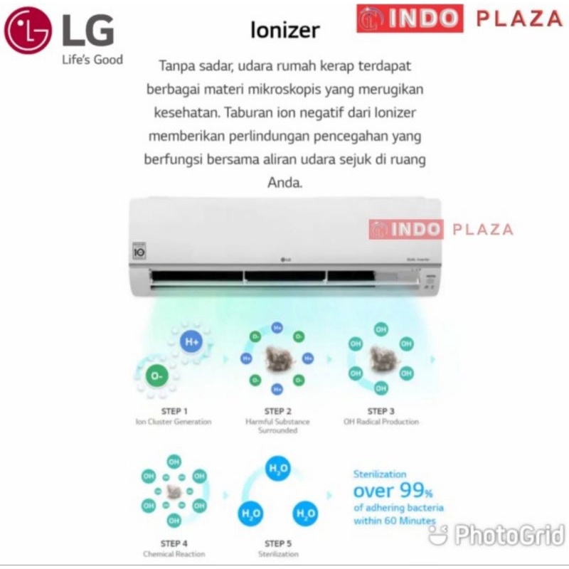 AC LG 1 PK E10SV5 DUAL INVERTER, WIFI THINQ, IONIZER