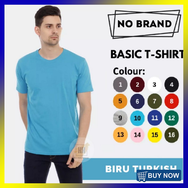  Kaos  Distro  Polos WARNA BIRU MUDA 100 COTTON  COMBED  30S  