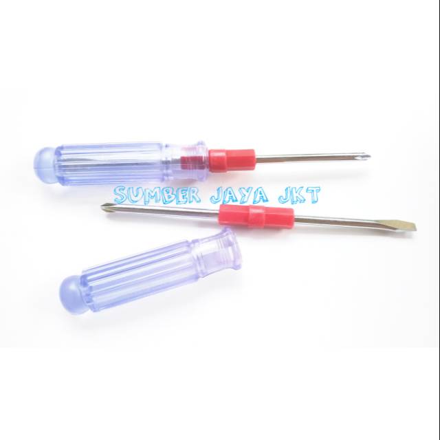 Obeng Bolak Balik Transparan - Obeng Plus Minus - Obeng Magnet Bolak Balik - Obeng Magnet Plus Minus