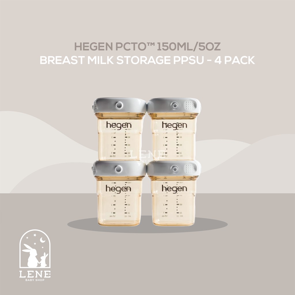 Hegen Breast Milk Storage PPSU 150ML - 4 pack Wadah MPASI