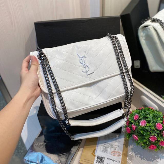 Tas Ysl 27cm Semi Premium Grade AAAA Import Quality High Grade Shoulder Sling Bag Wanita Impor