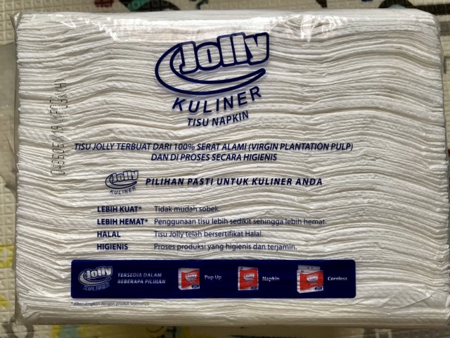 tissue jolly kuliner napkin isi 240 sheets 1ply