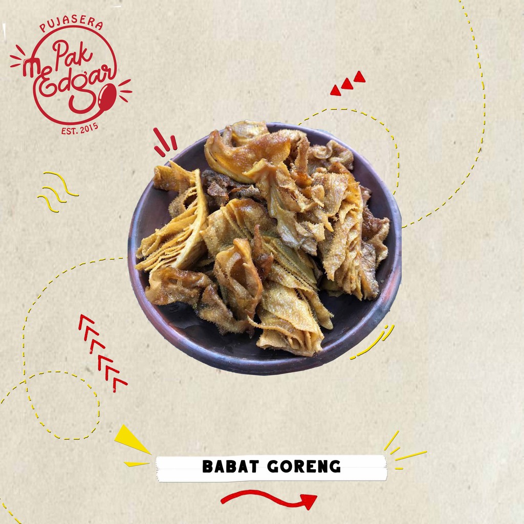 

Babat Ungkep - 250gr + Serundeng & Sambel Bawang / Lauk Siap Saji