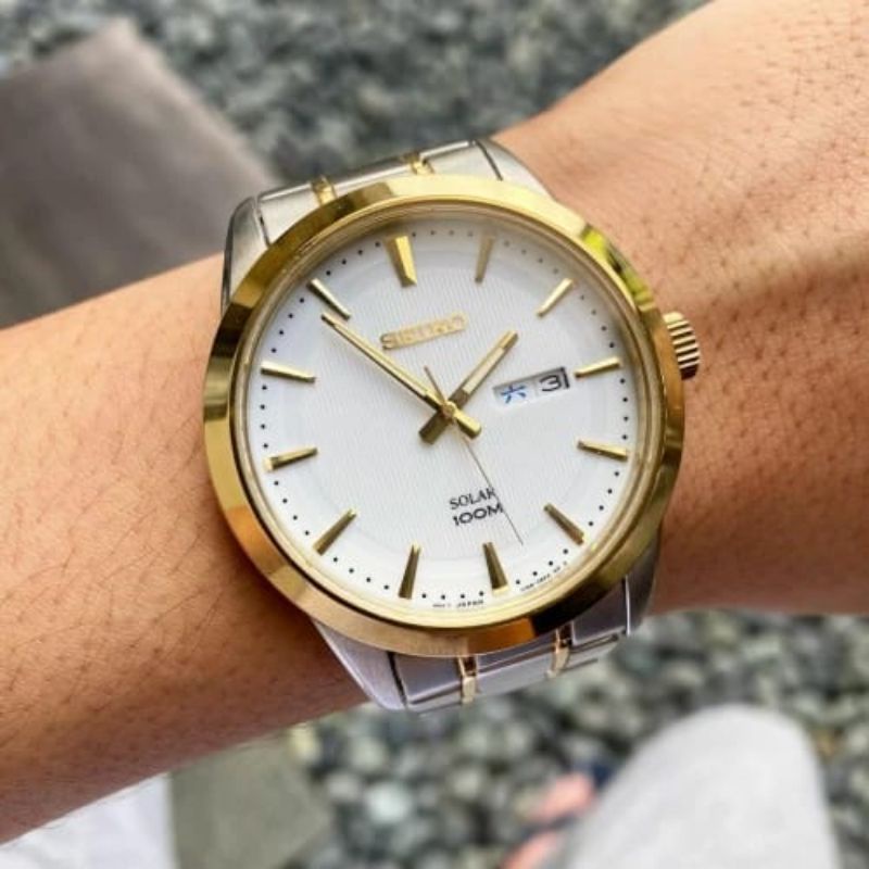 jam tangan Seiko Solar 100m Ref. SNE366 Japan Market