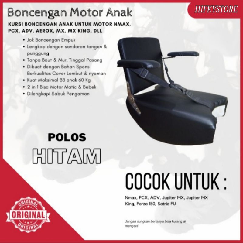 Jok kursi Boncengan Anak Sandaran Utk motor NMAX PCX AEROX Jupiter MX