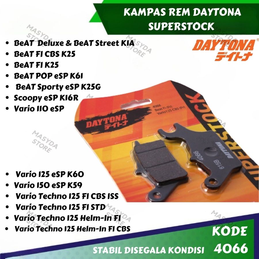 KAMPAS REM DEPAN DAYTONA BEAT ESP / VARIO 110 ESP / VARIO 125 ESP / VARIO 125 TECHNO FI / SCOOPY ESP