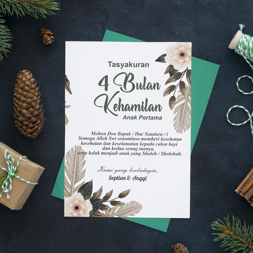 kartu Tasyakuran 4 Bulanan / 7 Bulanan Kelahiran