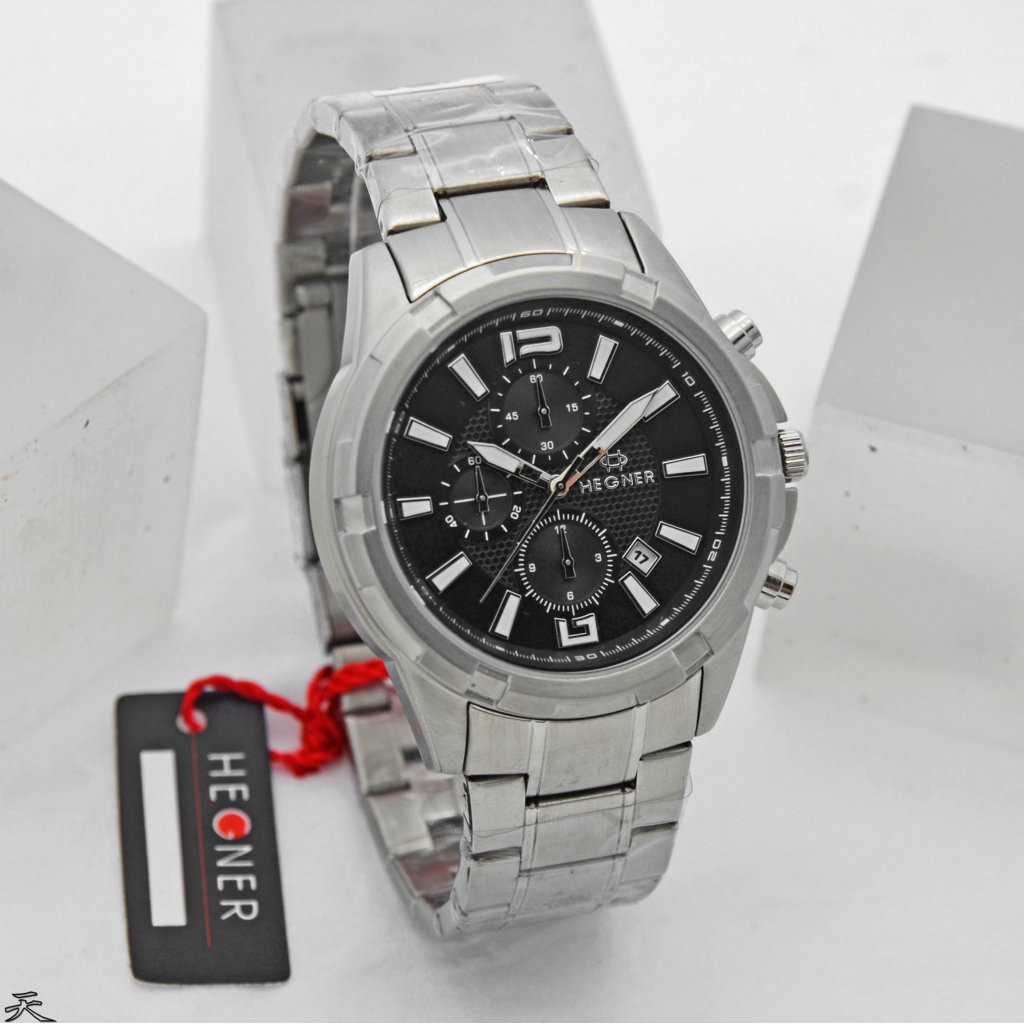 JAM TANGAN PRIA HEGNER 1652 CHRONOGRAPH STAINLESS