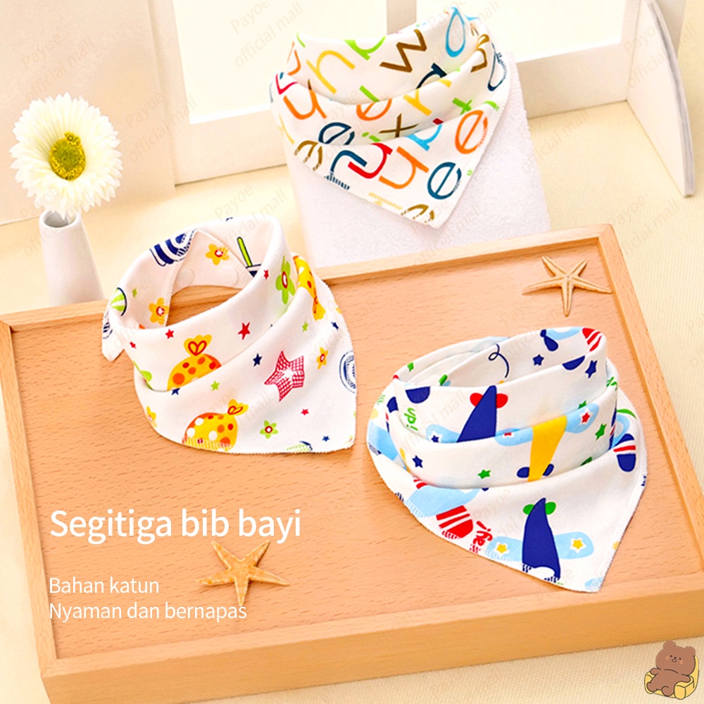 Payoe celemek bayi slaber segitiga / slaber bayi handuk air liur bayi /baby bibs-1