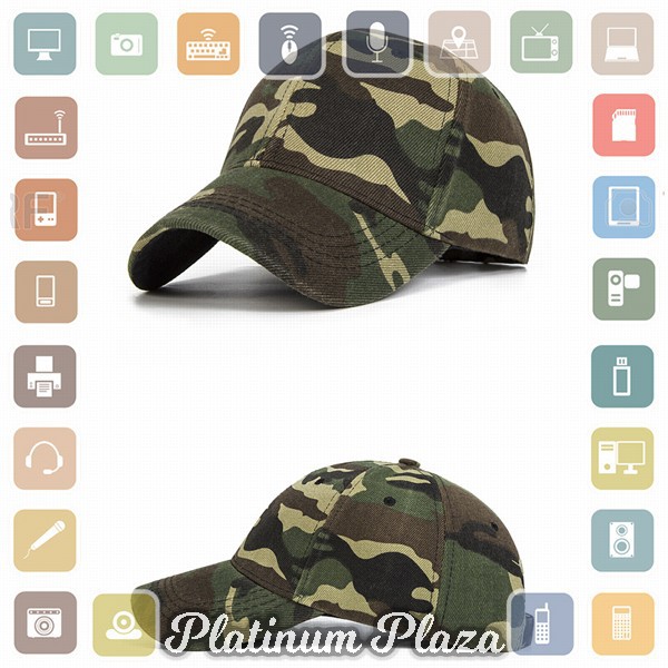 Topi Trucker Baseball Camouflage Army Summer Hat - S8R - Green`1PG3UU-