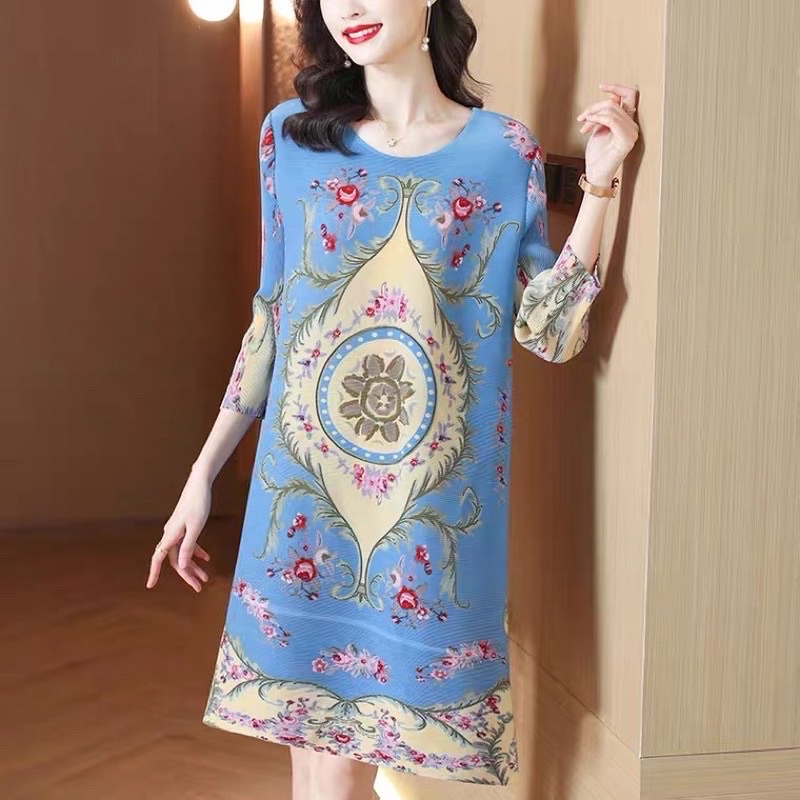 TUNIK MOTIF PLISKET TUNIK PLEATS TUNIK PLEATED BANGKOK TUNIK TURUN NAIK