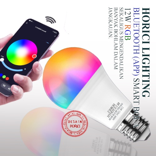 MEREK HORICI ASLI FULL 12W 16 WARNA LAMPU BOLA LED BLUETOOTH / SMART LED  BULB RGB SMART HOME BOHLAM PINTAR TUYA