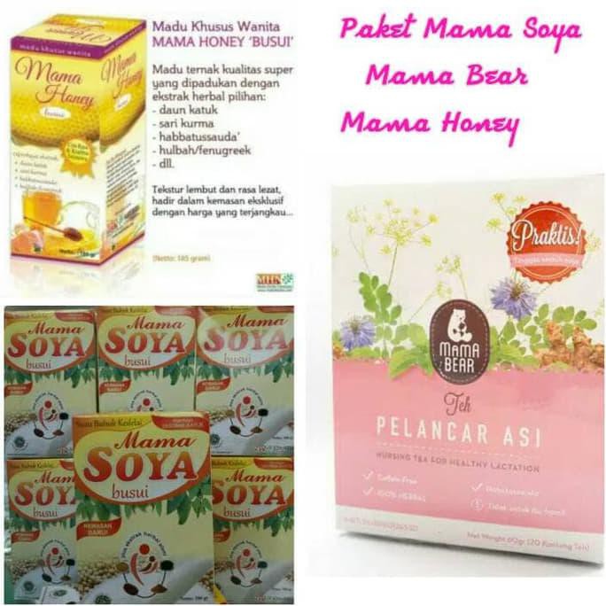 Neww Paket Mama Soya, Mama Honey Dan Mama Bear Teh Celup Pelancar Asi Salee