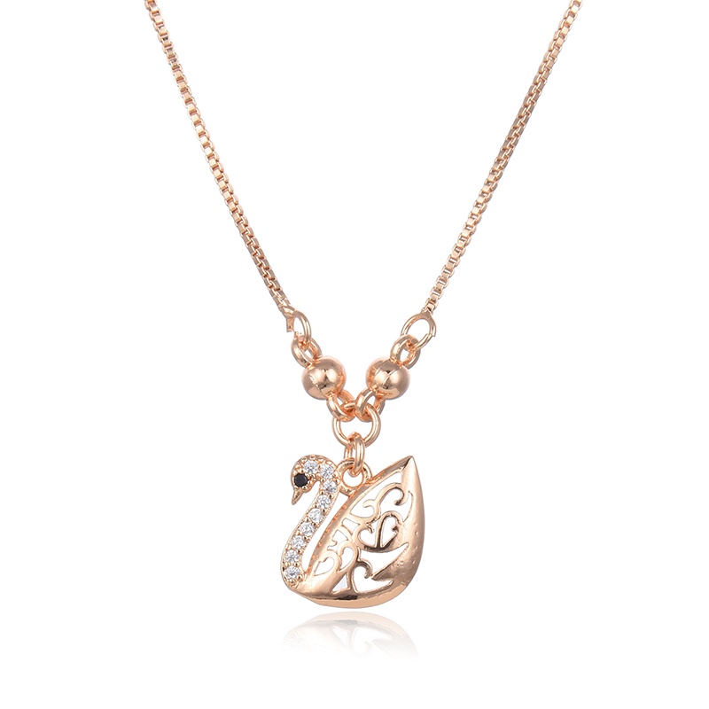Hyl Jewelry Kalung Titaniun Wanita Permata Perhiasan aksesoris perak Lapis Alloy Emas Muda Love Karat Silver Asli Panjang Muda Dan Anti Luntur-17