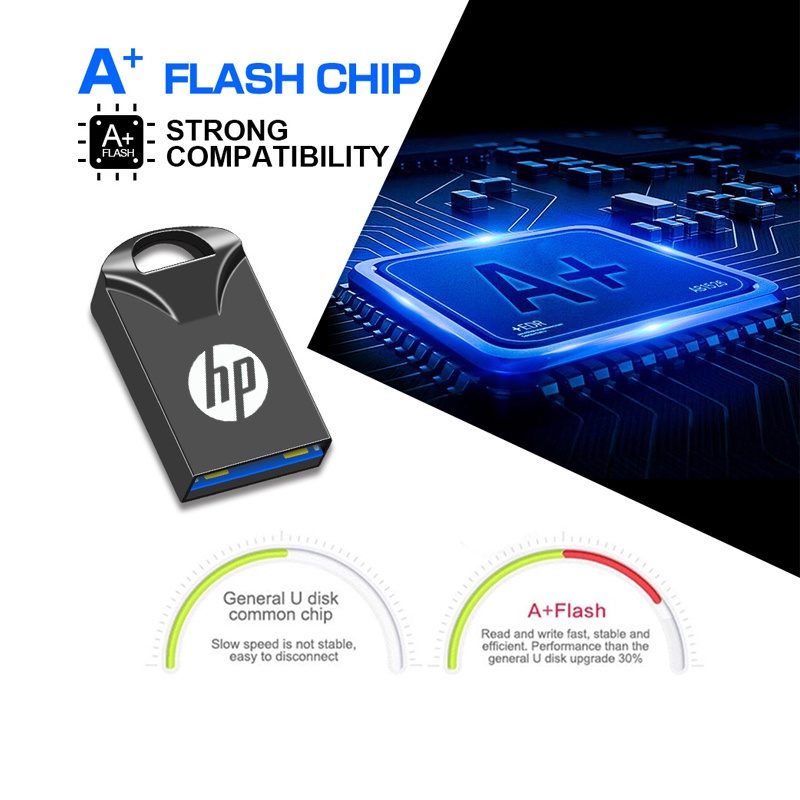 Hewlett-Packard Hp Flashdisk Usb Mini 4GB / 8GB / 16GB / 32GB / 64GB / 128GB / 256GB / 512GB / 1TB / 2TB / U.0 Kecepatan Tinggi