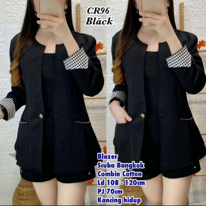 Blazer scuba bangkok//blazer kekinian//blazer wanita terlaris