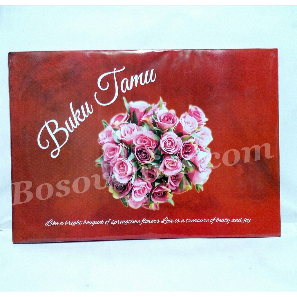 

Terlaris Buku Tamu Mawar Guest Book Cover Maroon Grosir